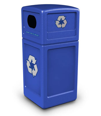 Green Zone Series Recycle42 Blue Recycling Container
