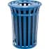 Heavy-Duty Slatted Steel Recycling Cans