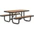 Traditional Picnic Tables with Metal Base & Frame