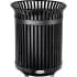 Extra Heavy-Duty Slatted Steel Trash Cans