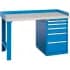 Pedestal Workbenches with Back Stop