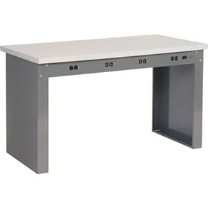 Panel Leg Workbench with Power