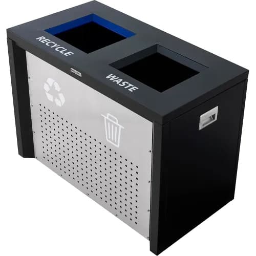 Metal Decorative Multi-Stream Recycling Cans