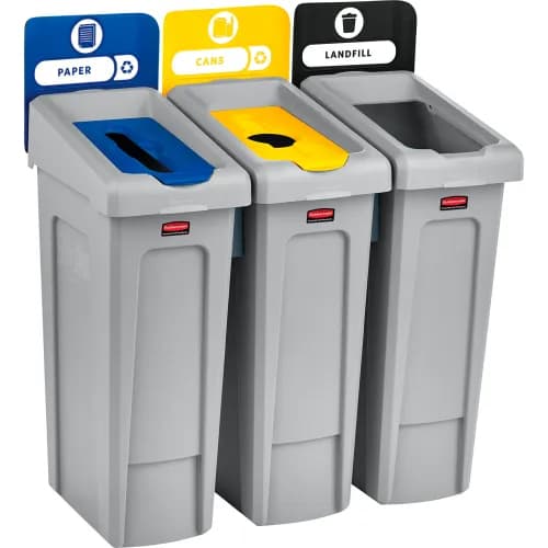 Plastic Slim Multi-Stream Recycling Stations